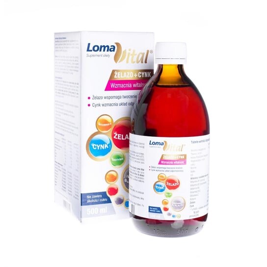 Loma Vital, Железо + цинк, БАД, 500 мл
Loma Vital, Железо + цинк, БАД, 500 мл