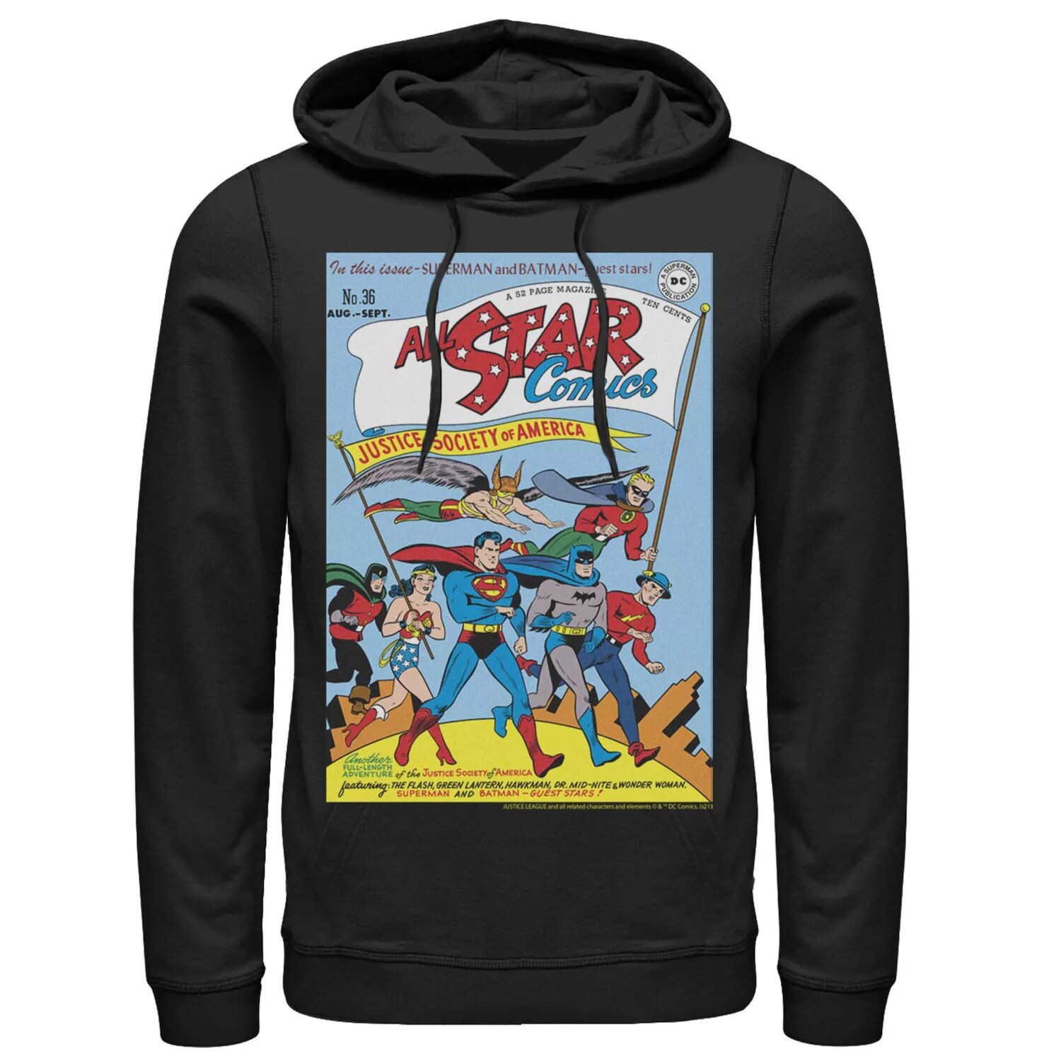 Мужская винтажная толстовка с капюшоном «Лига справедливости» All Star Comics Licensed Character
Мужская винтажная толстовка с капюшоном «Лига справедливости» All Star Comics Licensed Character