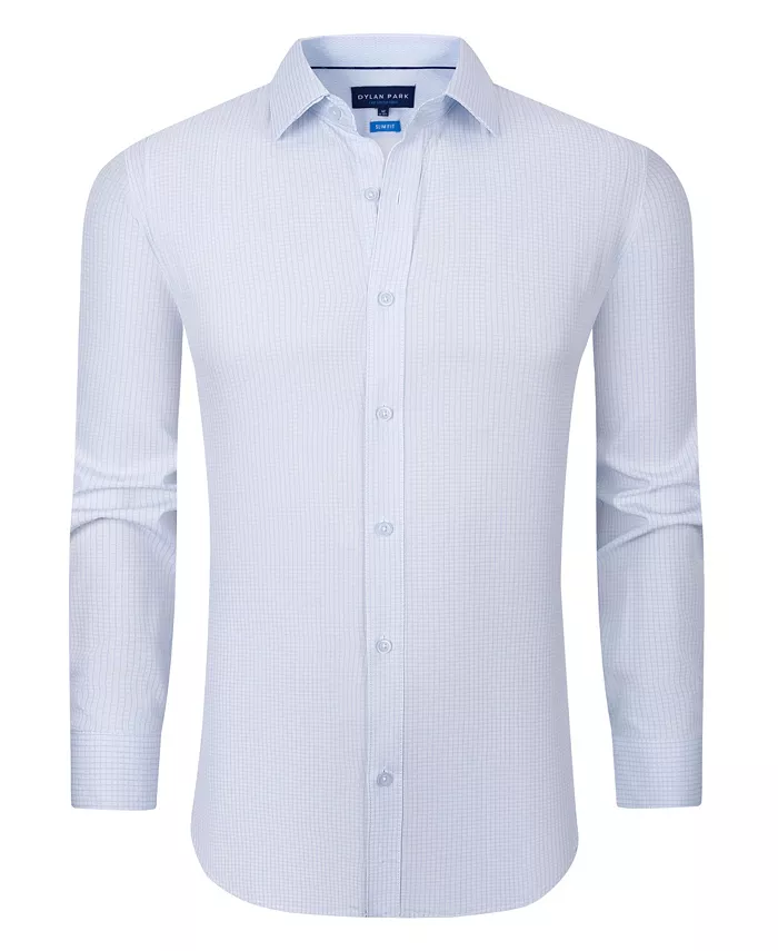 Мужская рубашка на пуговицах с клетчатым принтом и четырехсторонним растяжением Dylan Park, синий
Мужская рубашка на пуговицах с клетчатым принтом и четырехсторонним растяжением Dylan Park, синий