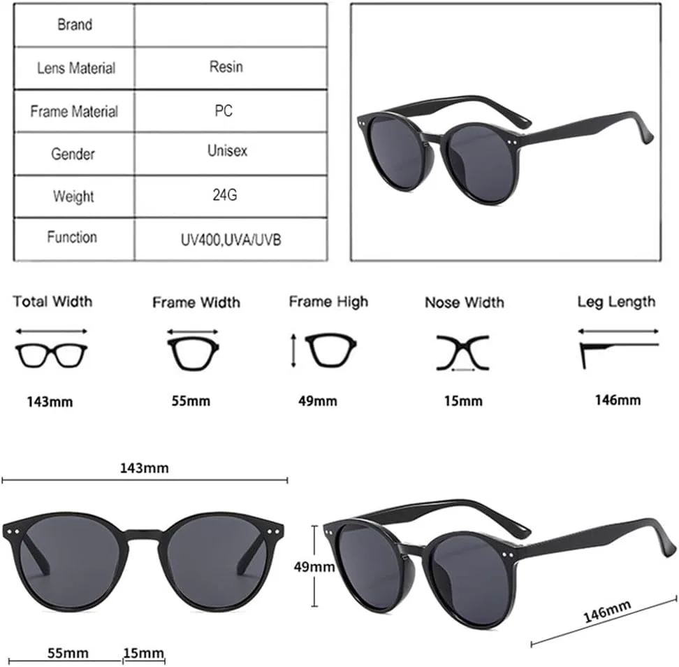 Круглые женские солнцезащитные очки в стиле ретро с линзами UV400, мужские панк-очки с заклепками, солнцезащитные очки для активного отдыха LANGSER, Grey Clear
Круглые женские солнцезащитные очки в стиле ретро с линзами UV400, мужские панк-очки с заклепками, солнцезащитные очки для активного отдыха LANGSER, Grey Clear