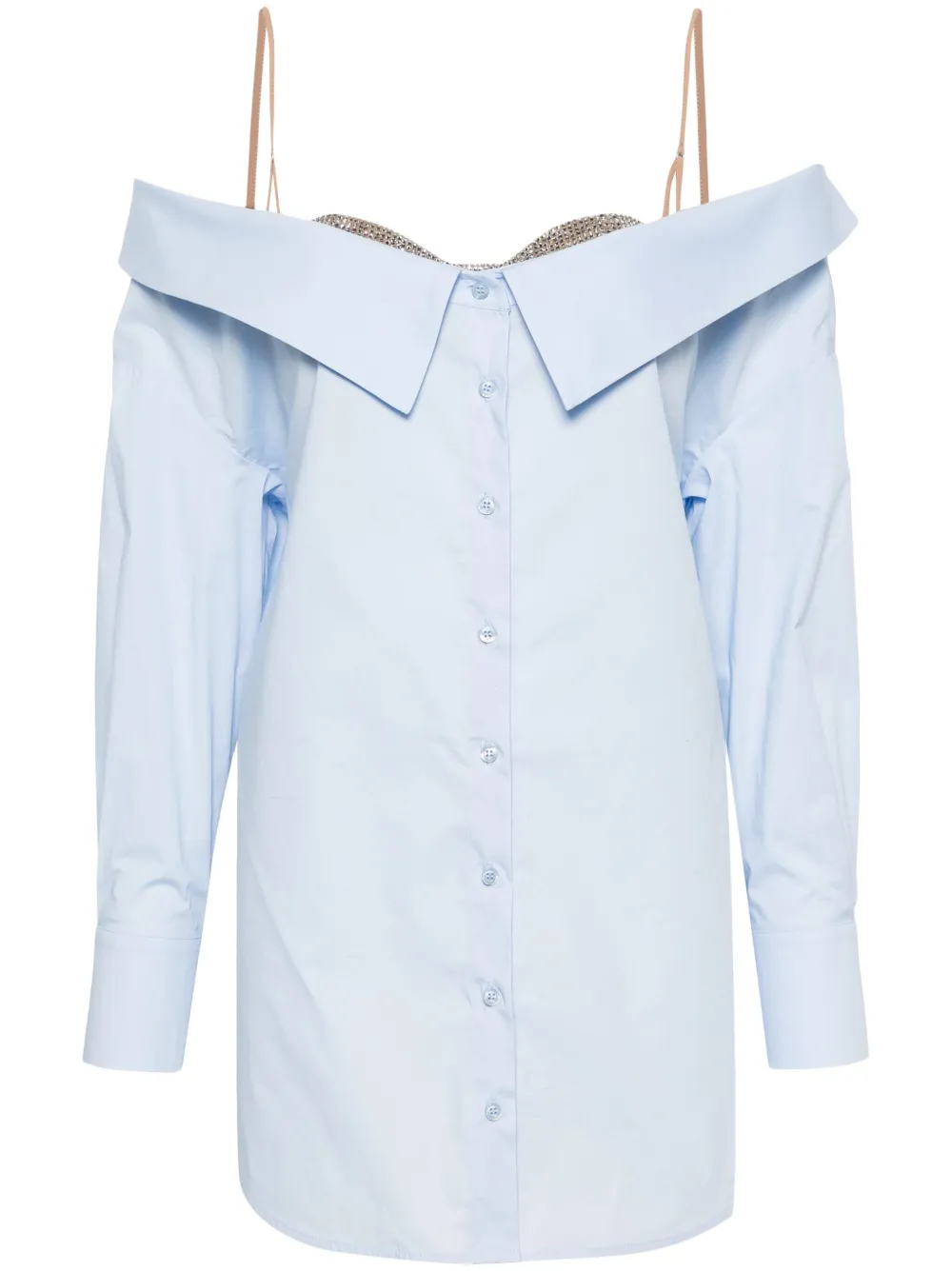 Поплиновая рубашка со стразами Giuseppe Di Morabito, синий
Поплиновая рубашка со стразами Giuseppe Di Morabito, синий