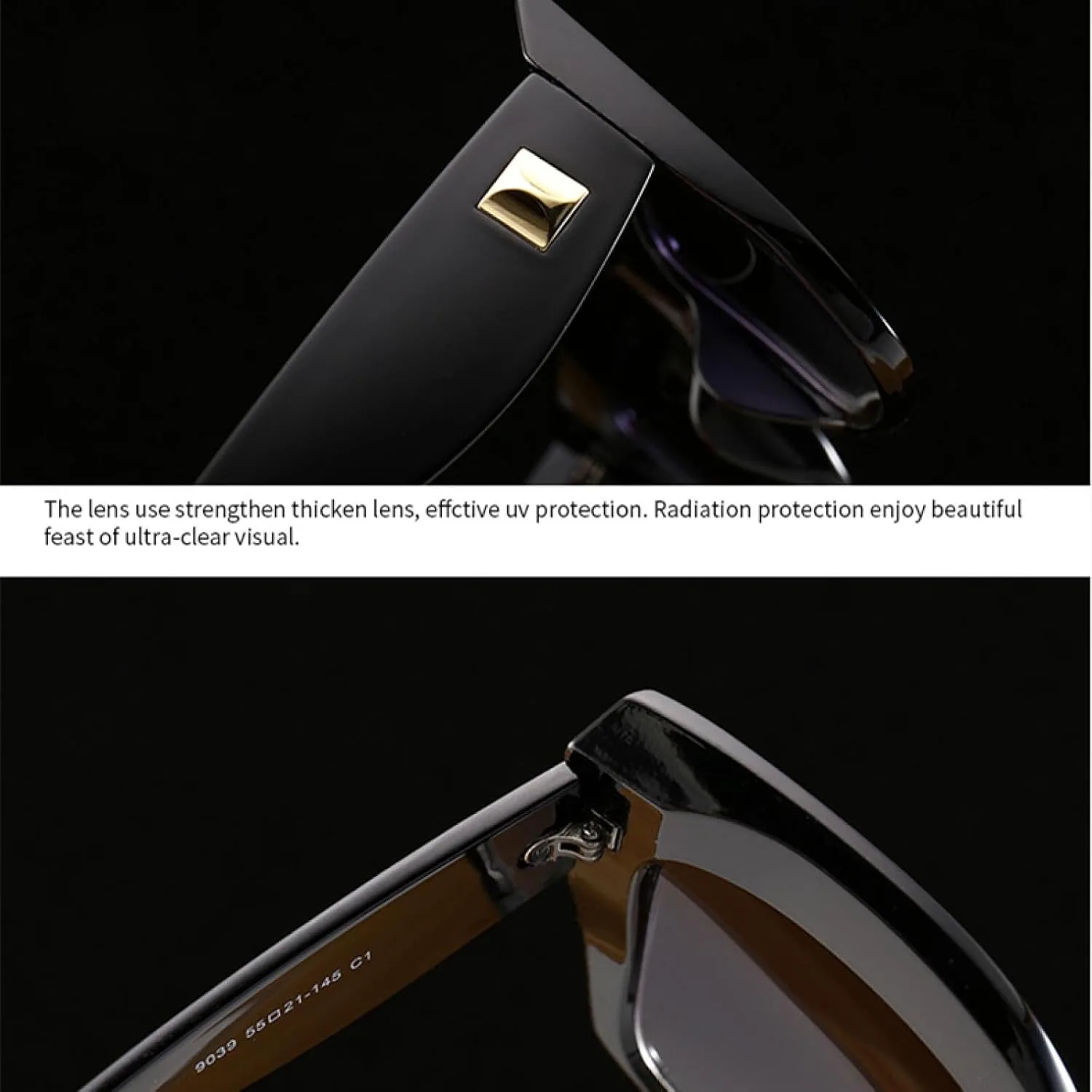 Роскошные женские солнцезащитные очки большого размера «кошачий глаз», винтажные солнцезащитные очки для женщин с защитой от УФ-излучения UV400 TKKTLLT, Black Gray
Роскошные женские солнцезащитные очки большого размера «кошачий глаз», винтажные солнцезащитные очки для женщин с защитой от УФ-излучения UV400 TKKTLLT, Black Gray