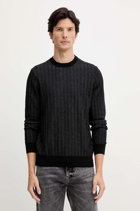 Свитер из смесовой шерсти Boss, черный
Свитер из смесовой шерсти Boss, черный
