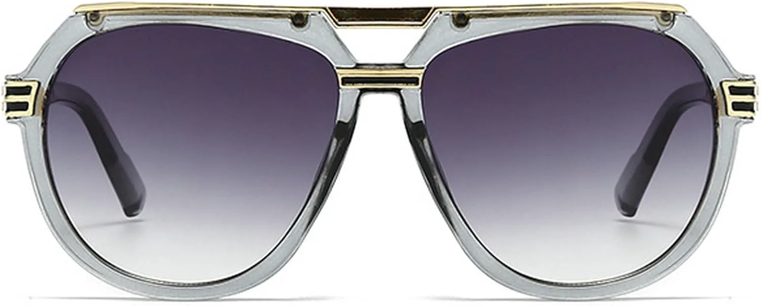 Роскошные женские солнцезащитные очки-пилот, мужские ретро-очки-пилот, модные солнцезащитные очки с градиентным металлическим двойным острием, унисекс mincl, Gray
Роскошные женские солнцезащитные очки-пилот, мужские ретро-очки-пилот, модные солнцезащитные очки с градиентным металлическим двойным острием, унисекс mincl, Gray