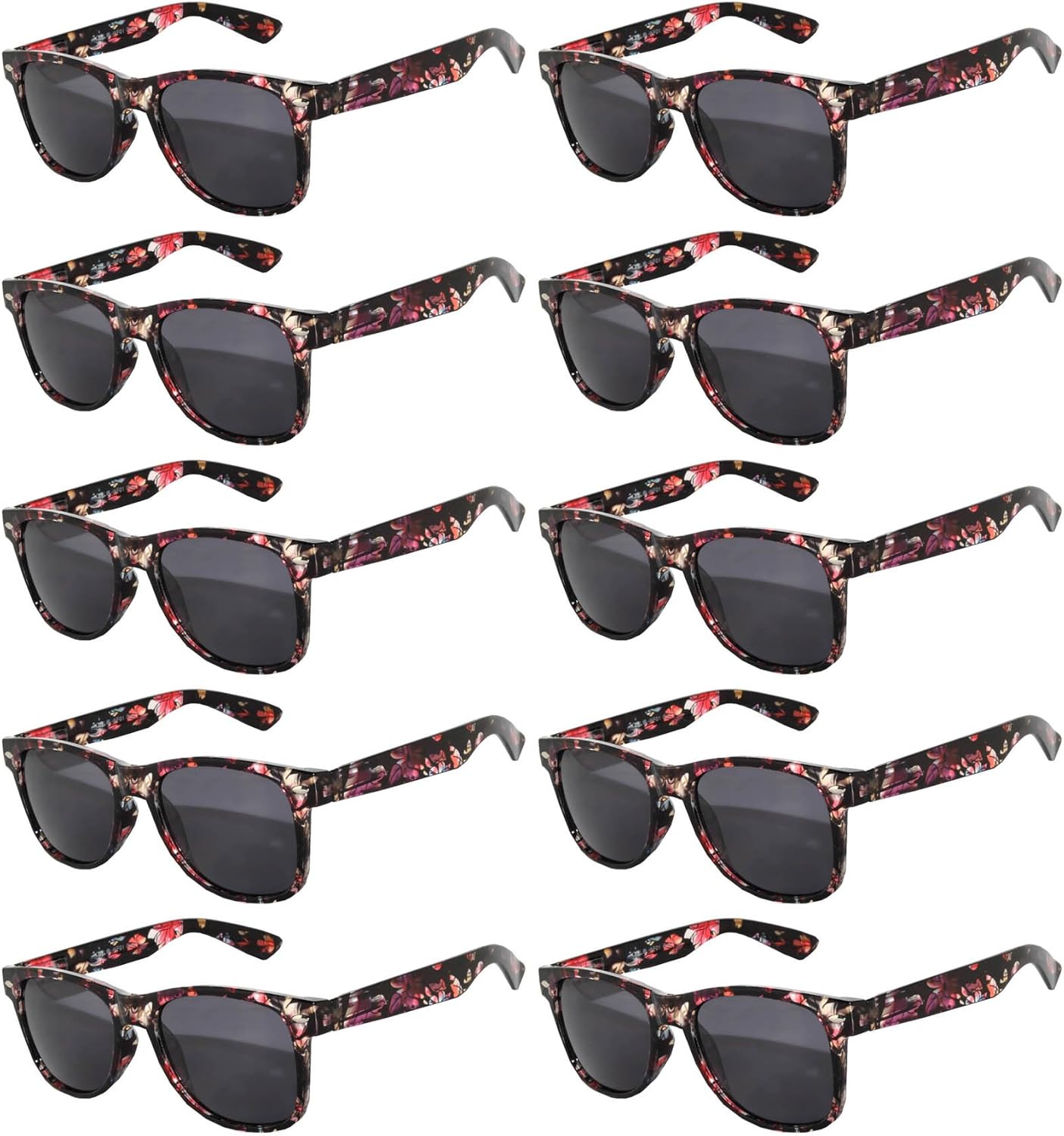 Солнцезащитные очки OWL, набор из 10 пар, для женщин и мужчин, винтажные ретро-очки с дымчатыми линзами и защитой от УФ-излучения, прямоугольные солнцезащитные очки унисекс, Floral Black
Солнцезащитные очки OWL, набор из 10 пар, для женщин и мужчин, винтажные ретро-очки с дымчатыми линзами и защитой от УФ-излучения, прямоугольные солнцезащитные очки унисекс, Floral Black