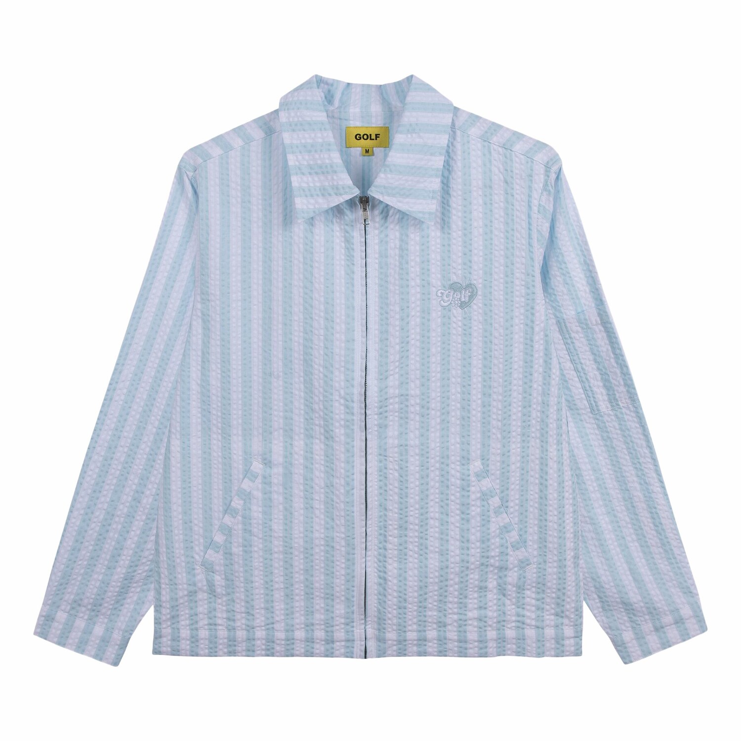 GOLF WANG Широкая рабочая куртка из хлопчатобумажной ткани, цвет Синий/Белый
GOLF WANG Широкая рабочая куртка из хлопчатобумажной ткани, цвет Синий/Белый