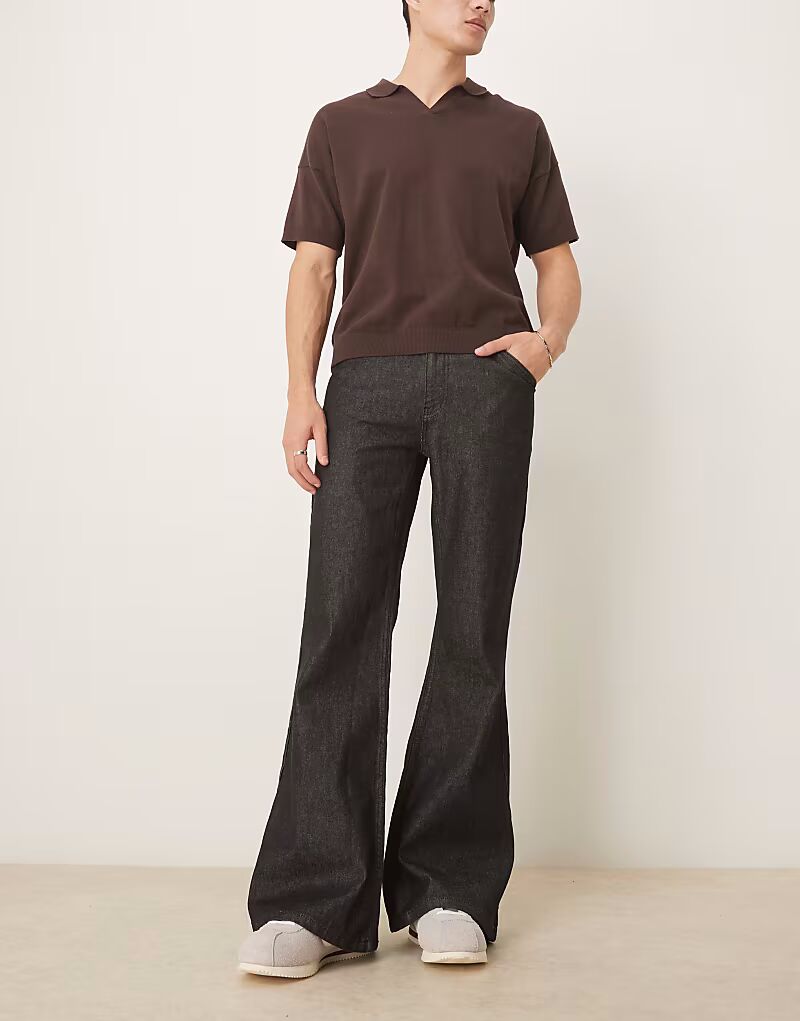 Широкие расклешенные джинсы ASOS DESIGN черного цвета
Широкие расклешенные джинсы ASOS DESIGN черного цвета