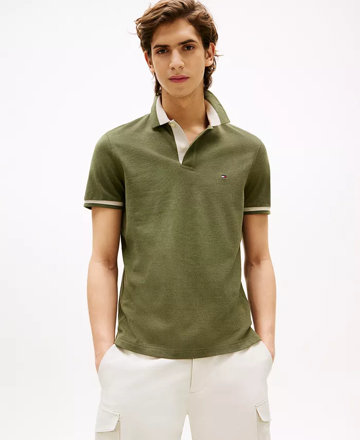 Мужская классическая поло с контрастным воротником Tommy Hilfiger, зеленый
Мужская классическая поло с контрастным воротником Tommy Hilfiger, зеленый