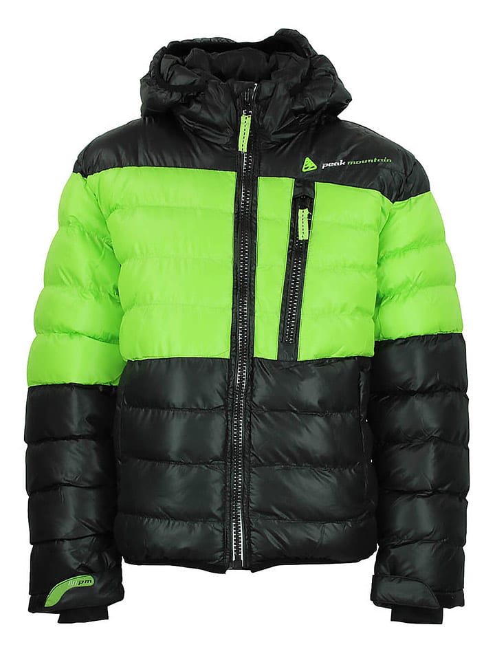Зимняя куртка Peak Mountain, черный/зеленый
Зимняя куртка Peak Mountain, черный/зеленый
