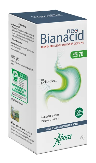 Aboca Neobianacid 70 жевательных таблеток кислотность и рефлюкс
Aboca Neobianacid 70 жевательных таблеток кислотность и рефлюкс