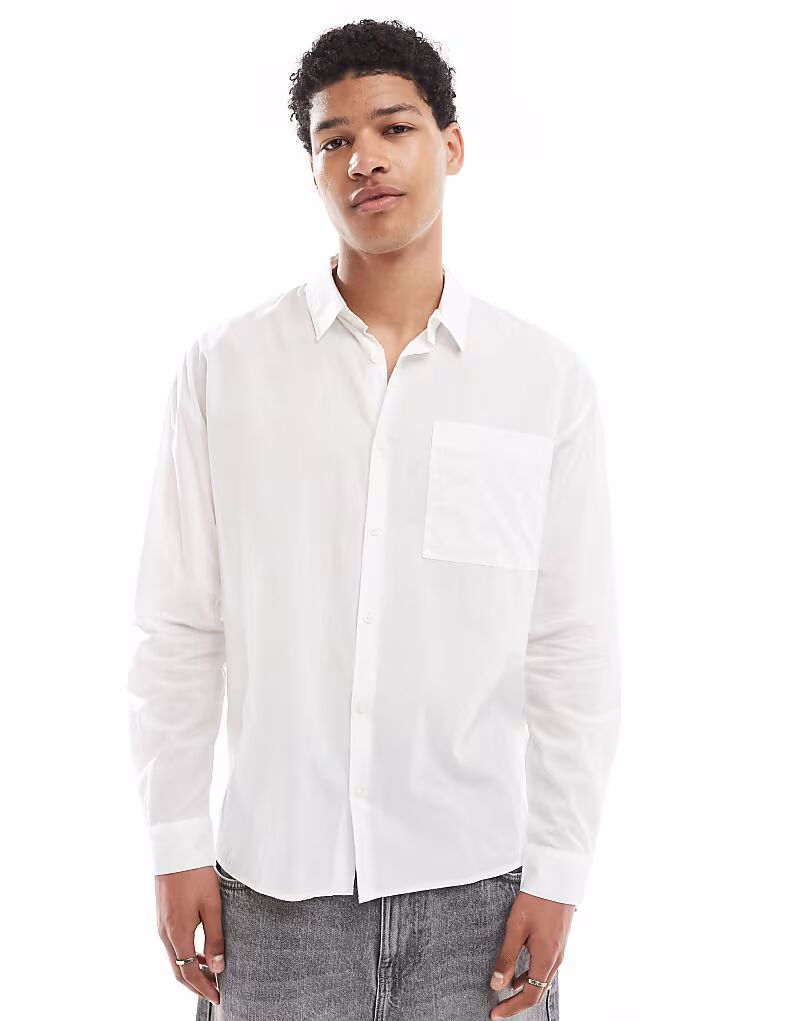 Рубашка свободного кроя New Look с длинными рукавами белого цвета
Рубашка свободного кроя New Look с длинными рукавами белого цвета