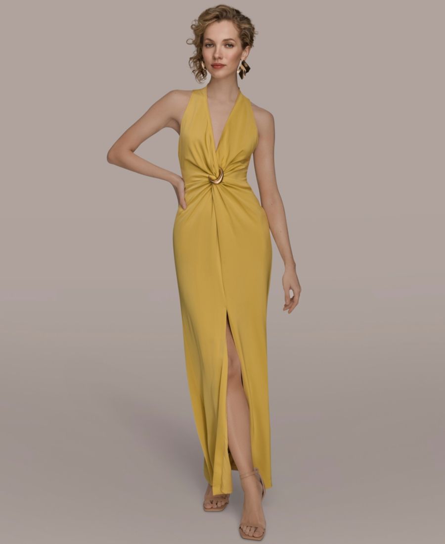 Женское платье без рукавов с V-образным вырезом Donna Karan New York, Chartreuse
Женское платье без рукавов с V-образным вырезом Donna Karan New York, Chartreuse
