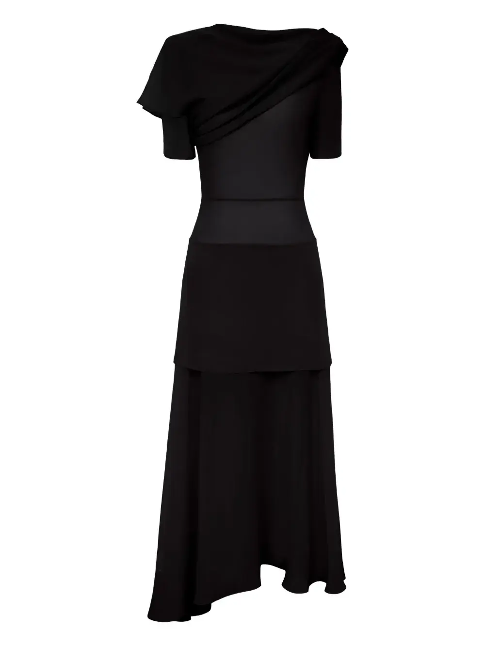 Драпированное платье миди асимметричного кроя Post Meridiem, черный
Драпированное платье миди асимметричного кроя Post Meridiem, черный