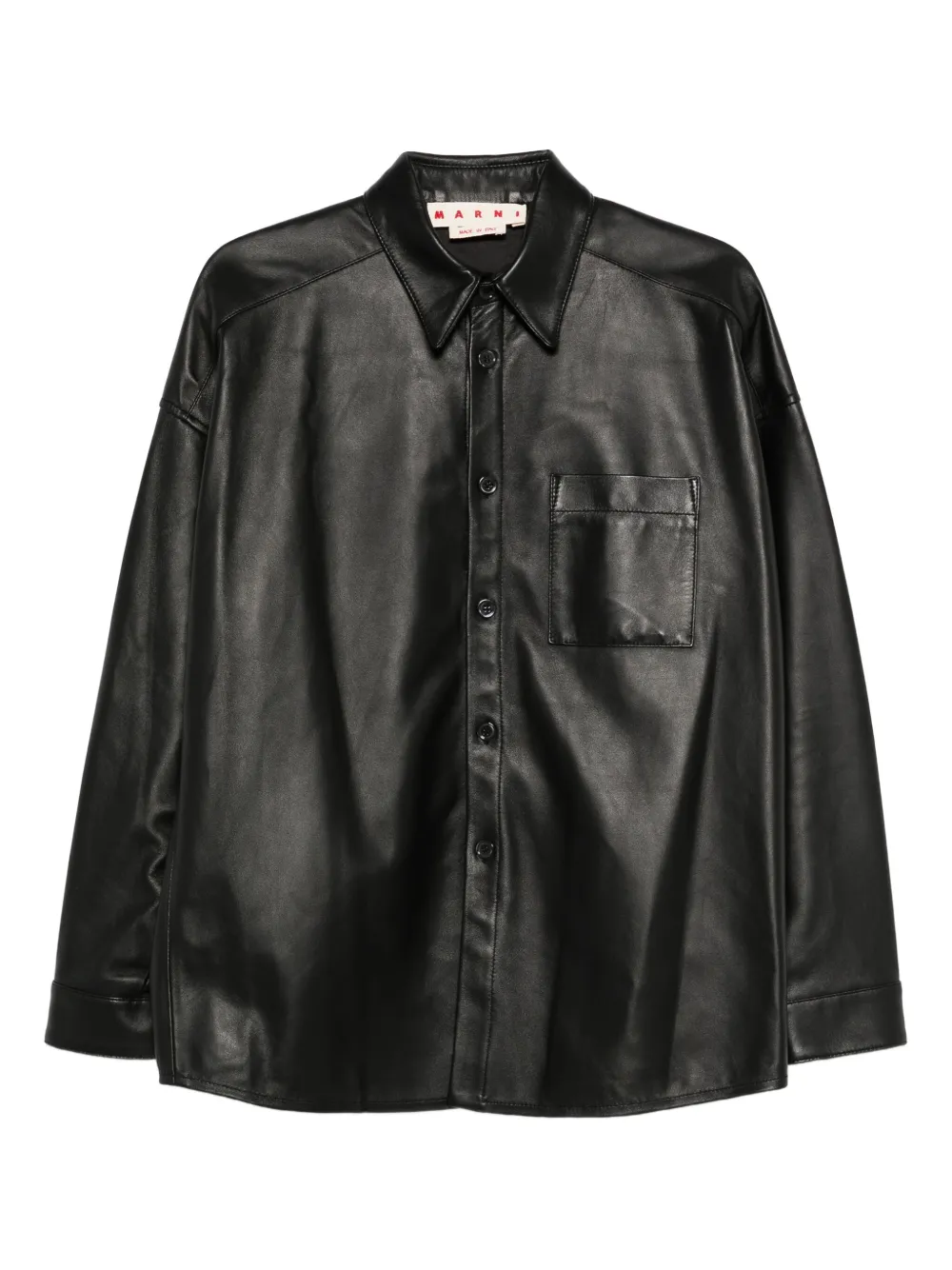 Кожаная рубашка Marni, черный
Кожаная рубашка Marni, черный