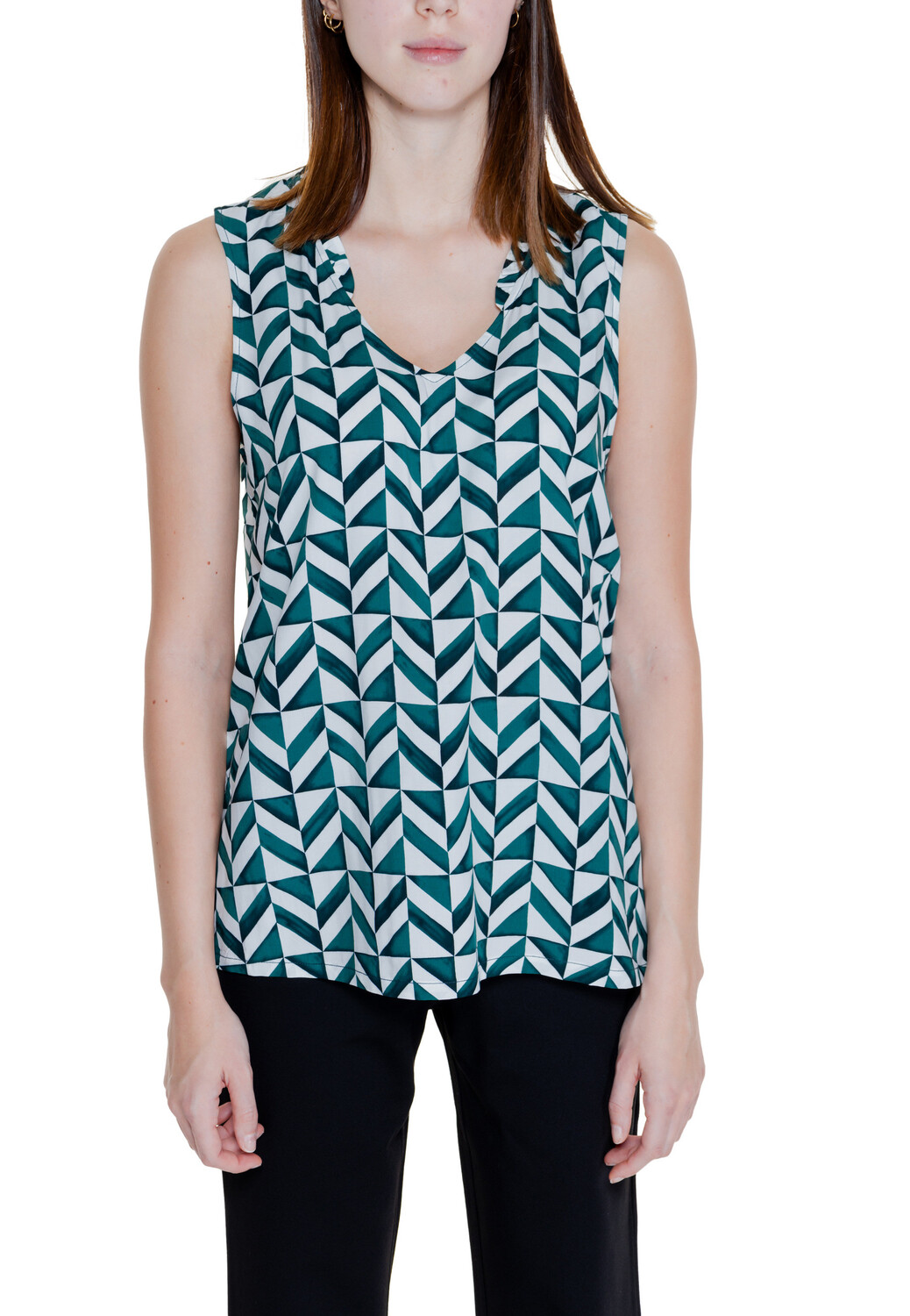Блуза женская Street One без рукавов из вискозы, бело-зеленый
Блуза женская Street One без рукавов из вискозы, бело-зеленый