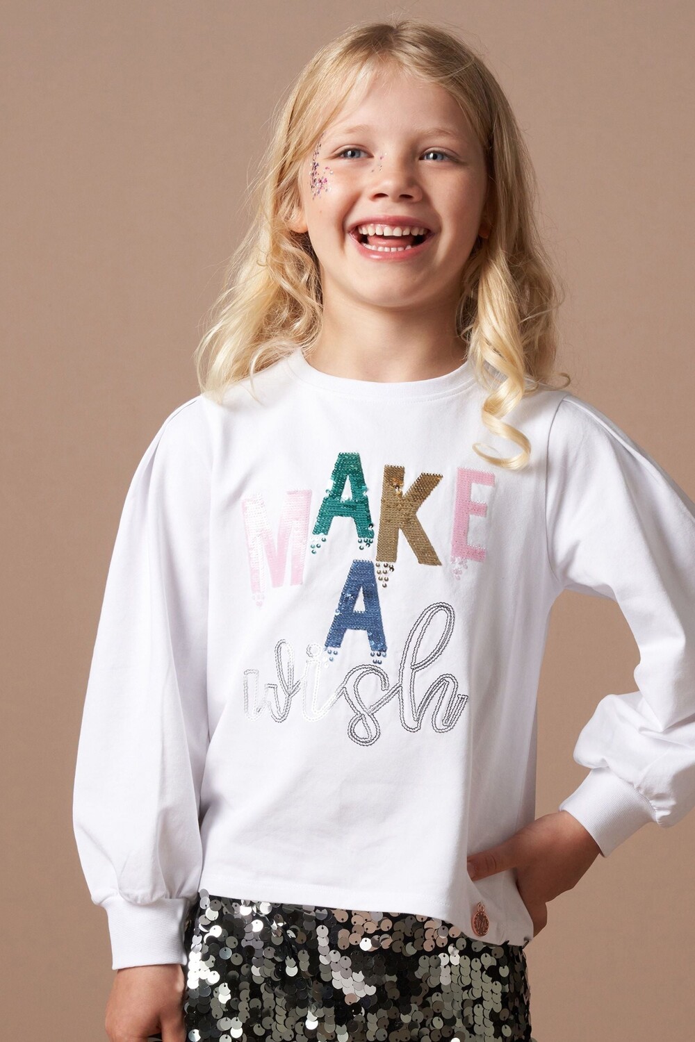 Футболка с пайетками Gigi Angel & Rocket, белый 
Футболка с пайетками Gigi Angel & Rocket, белый