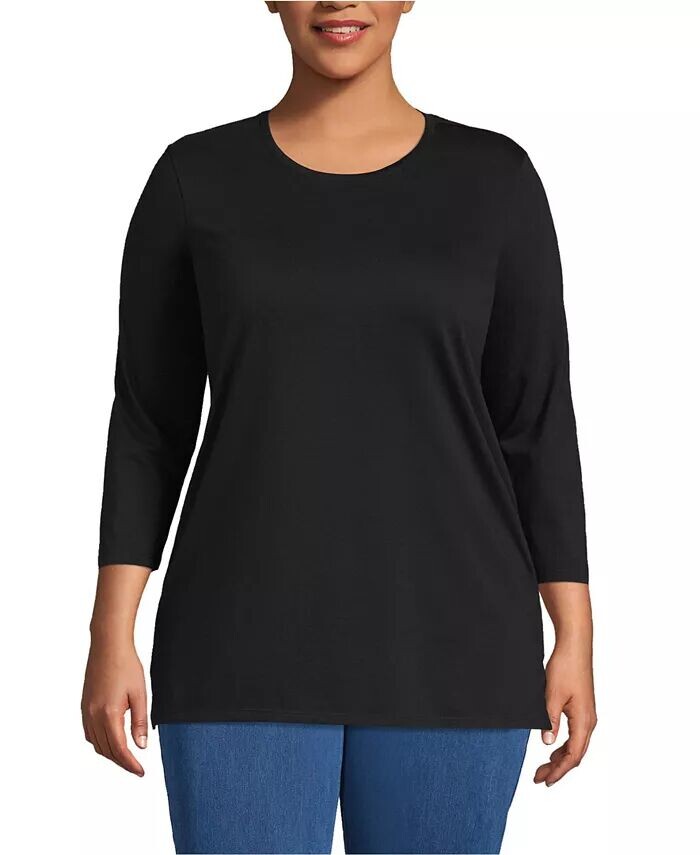 Туника из хлопка Supima размера плюс с рукавом 3/4 Lands' End, черный
Туника из хлопка Supima размера плюс с рукавом 3/4 Lands' End, черный