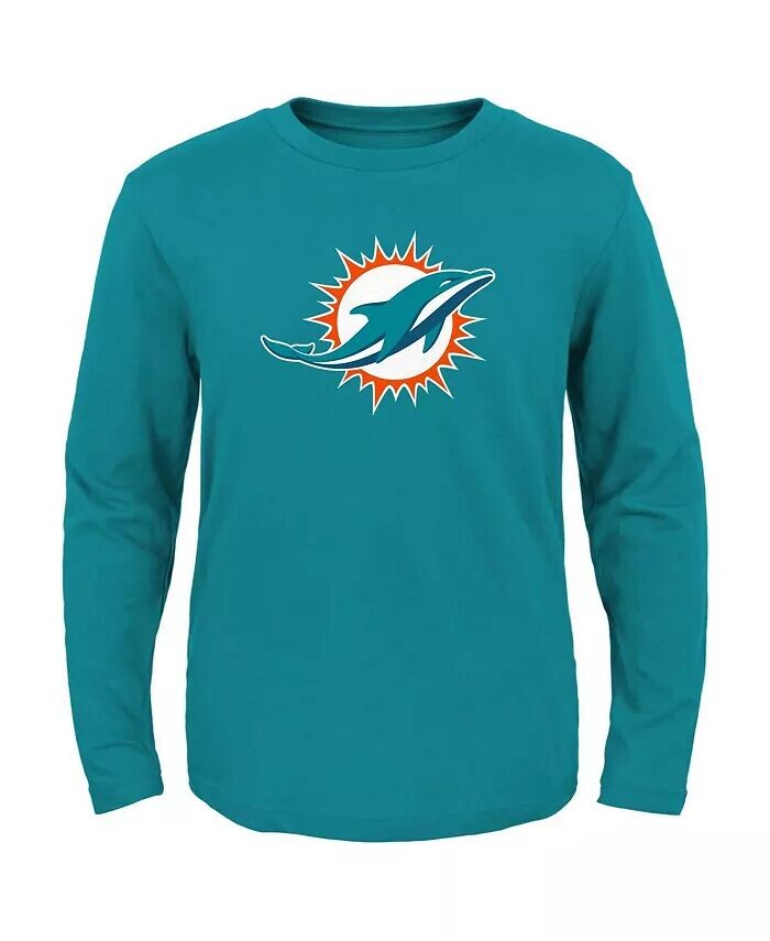 Футболка с длинными рукавами и основным логотипом Big Boys and Girls Aqua Miami Dolphins Outerstuff, синий
Футболка с длинными рукавами и основным логотипом Big Boys and Girls Aqua Miami Dolphins Outerstuff, синий