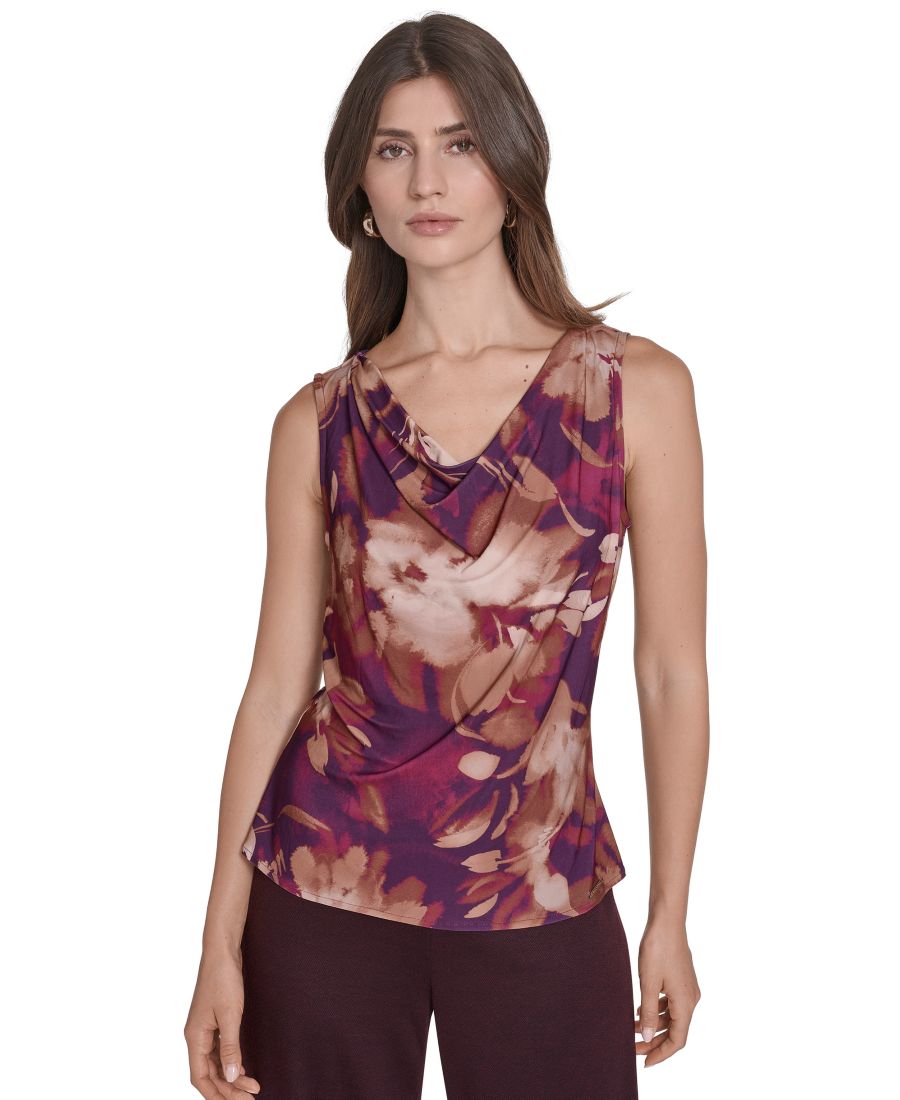 Женская блузка без рукавов с принтом и воротником-хомутом Halston, Watercolor Bloom
Женская блузка без рукавов с принтом и воротником-хомутом Halston, Watercolor Bloom