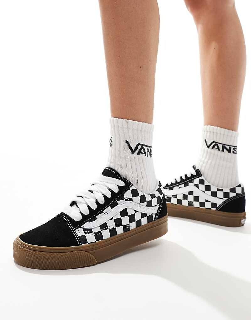 Vans - Old Skool - Кроссовки с объемными шнурками и резиновой подошвой в черно-белую клетку, Черный, Vans - Old Skool - Кроссовки с объемными шнурками и резиновой подошвой в черно-белую клетку
Vans - Old Skool - Кроссовки с объемными шнурками и резиновой подошвой в черно-белую клетку, Черный, Vans - Old Skool - Кроссовки с объемными шнурками и резиновой подошвой в черно-белую клетку