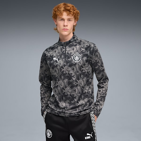 Мужской пуловер с застежкой-молнией на четверть Manchester City Puma, черный
Мужской пуловер с застежкой-молнией на четверть Manchester City Puma, черный