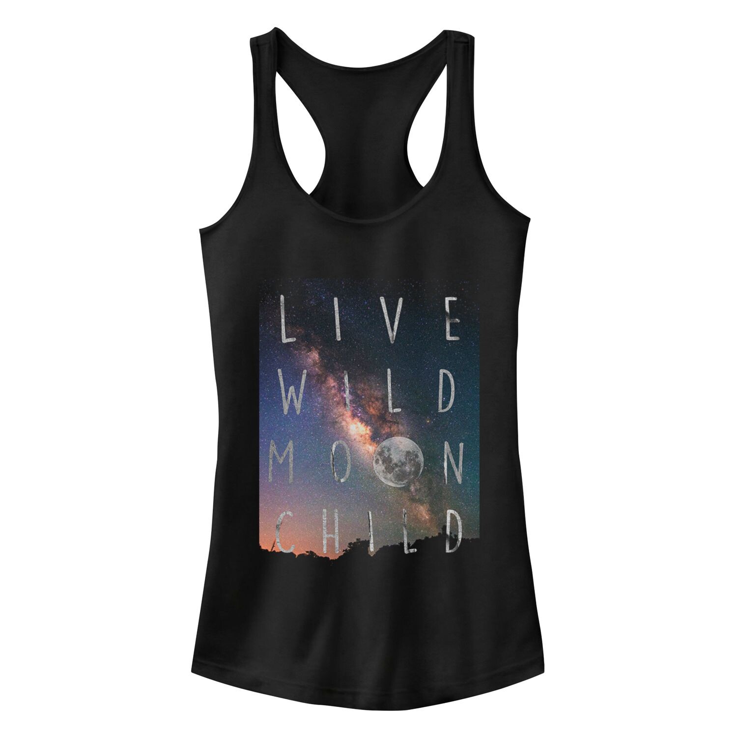 Плакат для детей с луной и подтягиванием для юниоров. Идеальная майка с гоночной спиной.