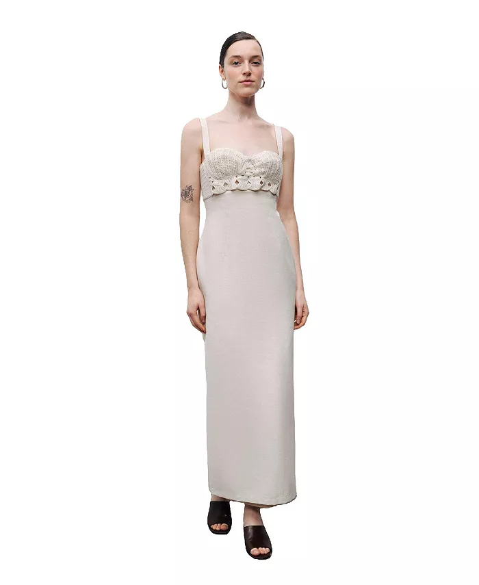 Женское льняное платье макси с вырезом в форме сердца NOCTURNE, белый
Женское льняное платье макси с вырезом в форме сердца NOCTURNE, белый