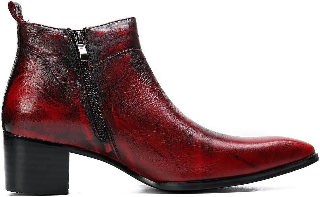 Мужские повседневные ботинки Santimon типа Челси до щиколотки - настоящая кожа, стиль западного ковбоя с молнией сбоку для вечеринки, дискотеки или свадьбы, красный
Мужские повседневные ботинки Santimon типа Челси до щиколотки - настоящая кожа, стиль западного ковбоя с молнией сбоку для вечеринки, дискотеки или свадьбы, красный