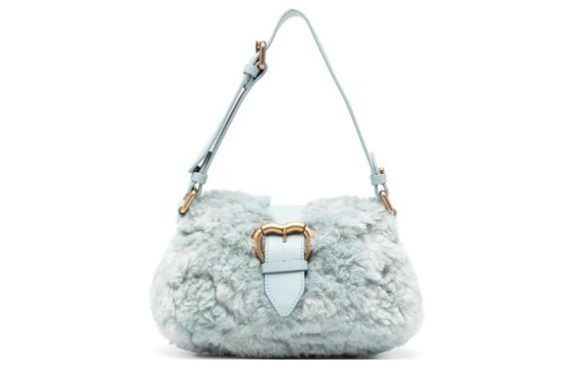 Полиэстер с кожаной вставкой, сумка через плечо, средний размер, женская, мятно-зеленая PINKO 
Полиэстер с кожаной вставкой, сумка через плечо, средний размер, женская, мятно-зеленая PINKO