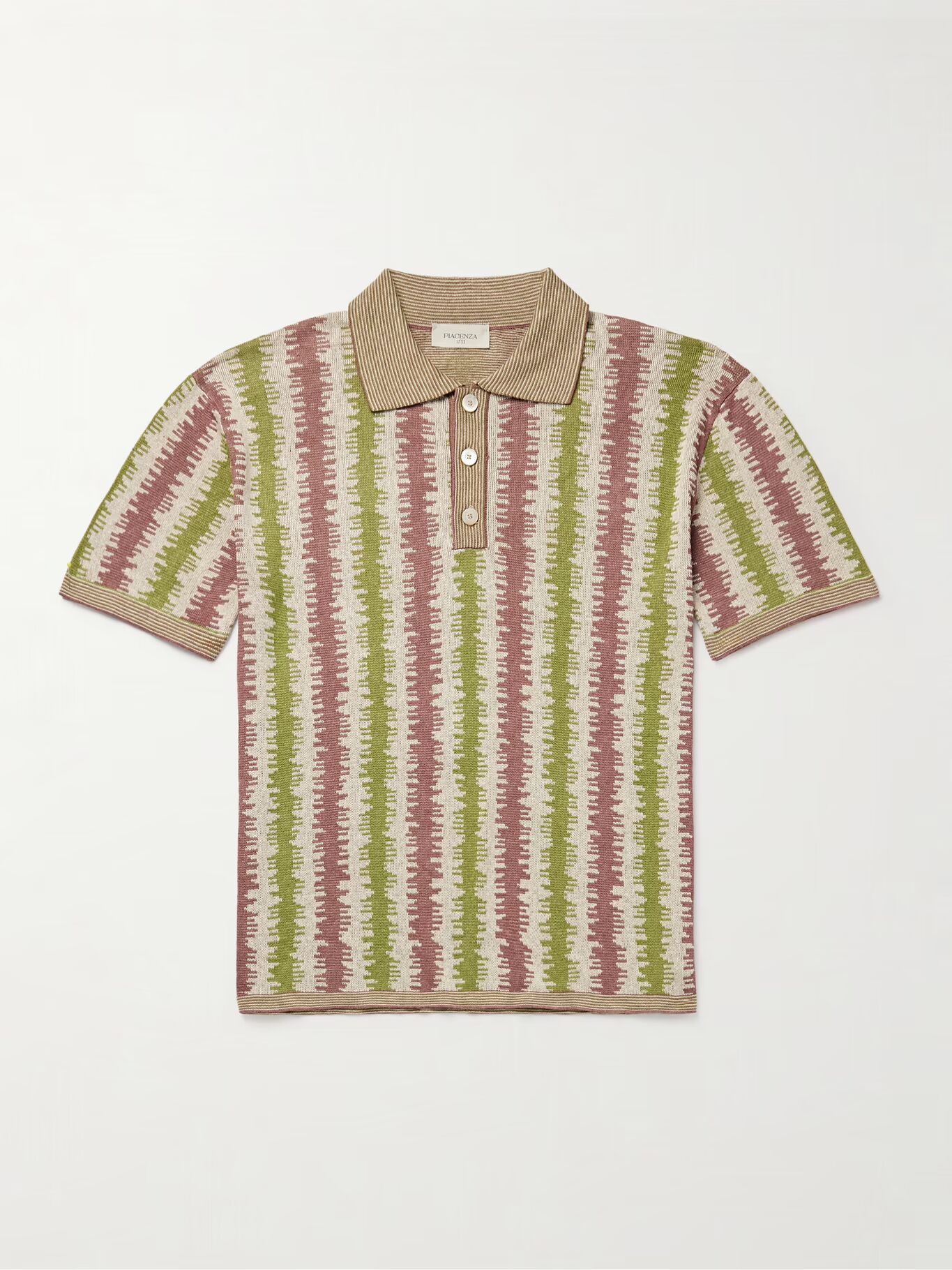 Рубашка-поло из полосатого шелка и жаккарда со льном PIACENZA 1733, коричневый
Рубашка-поло из полосатого шелка и жаккарда со льном PIACENZA 1733, коричневый