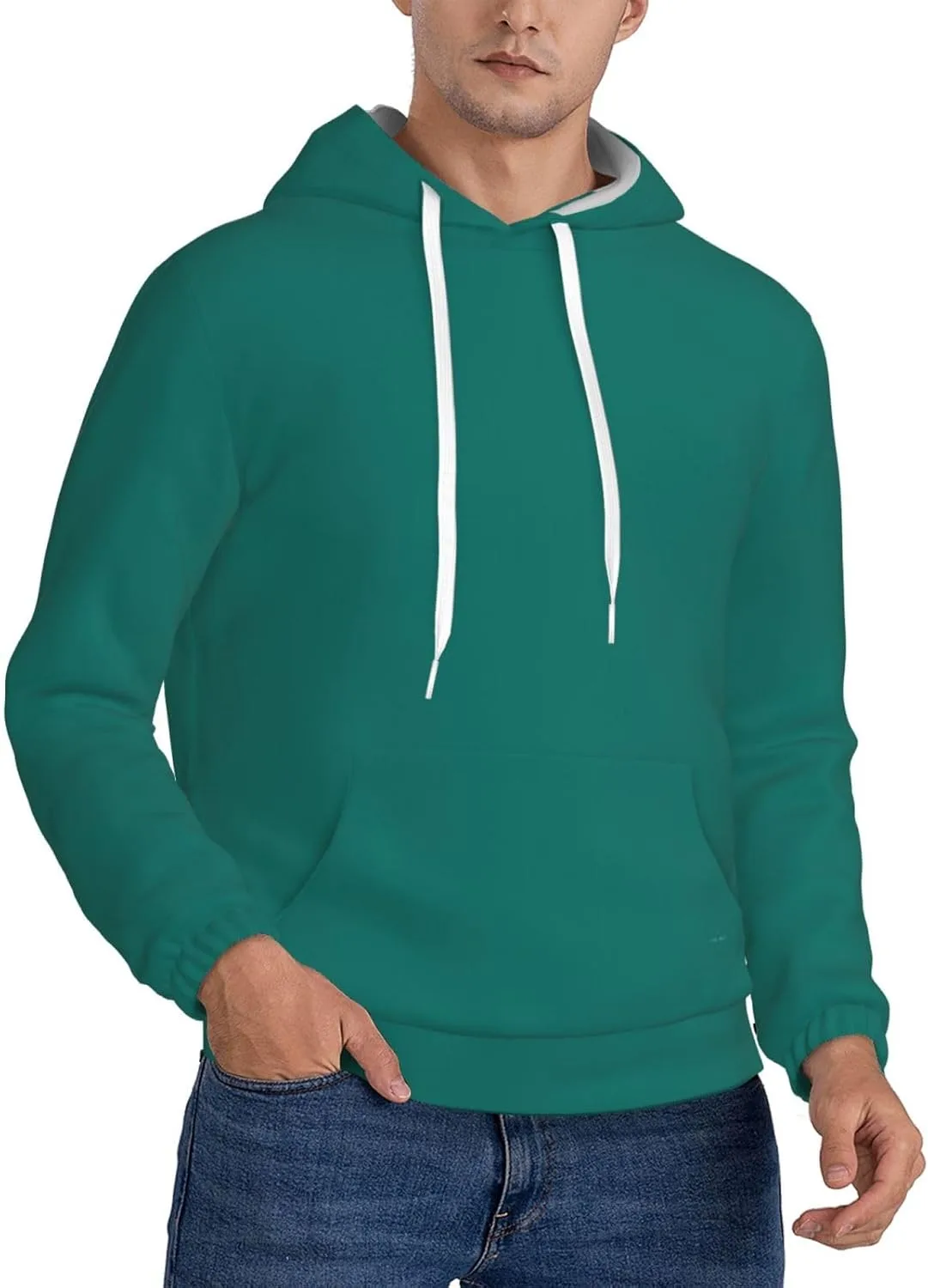 Темно-зеленый мужской худи с принтом и карманом-кенгуру QAZWZML
Темно-зеленый мужской худи с принтом и карманом-кенгуру QAZWZML