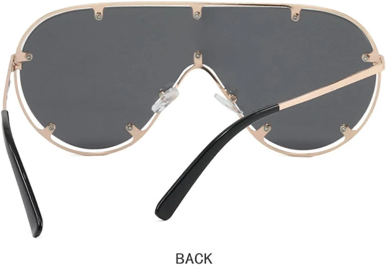 Солнцезащитные очки в стиле панк для женщин и мужчин, роскошные, с металлическим градиентом, для женщин, защита от УФ-излучения UV400 VFDHN, Gold-bluepink
Солнцезащитные очки в стиле панк для женщин и мужчин, роскошные, с металлическим градиентом, для женщин, защита от УФ-излучения UV400 VFDHN, Gold-bluepink