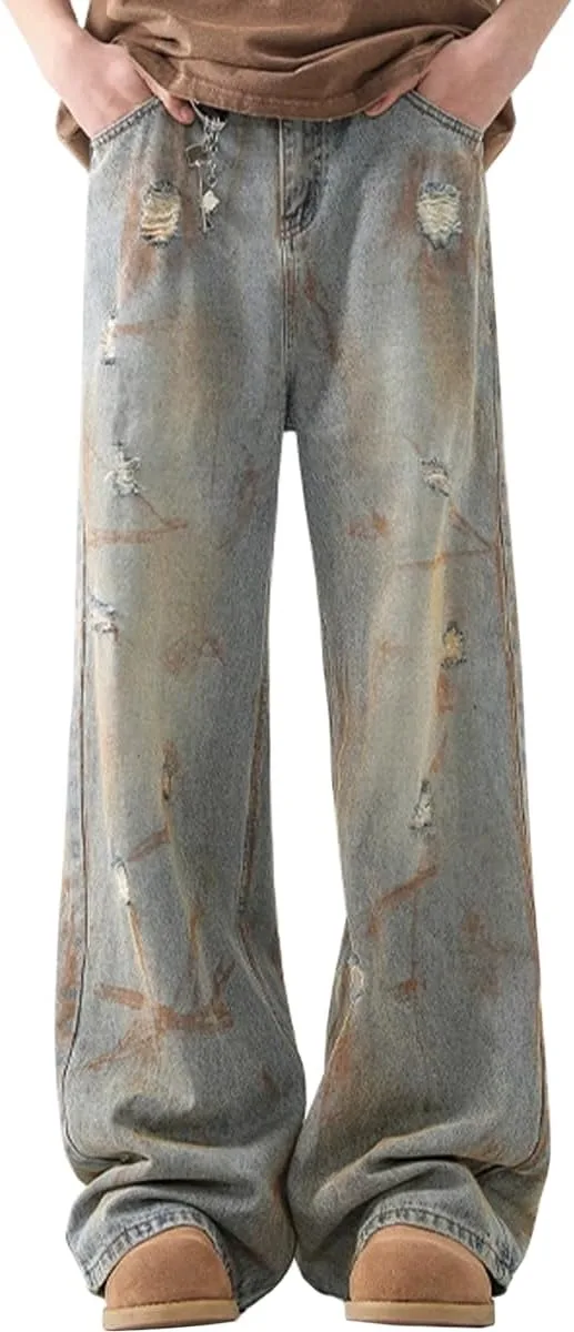 Готические винтажные джинсы high waisted straight leg с эффектом tie-dye и рваными краями kakarin choyx
Готические винтажные джинсы high waisted straight leg с эффектом tie-dye и рваными краями kakarin choyx