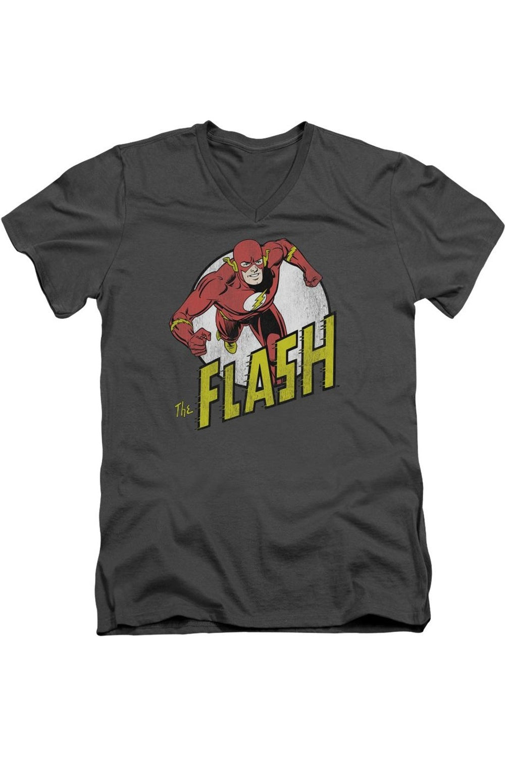 Футболка с коротким рукавом и V-образным вырезом для взрослых DC Comics Flash Run Flash Run Gildan, цвет charcoal 
Футболка с коротким рукавом и V-образным вырезом для взрослых DC Comics Flash Run Flash Run Gildan, цвет charcoal