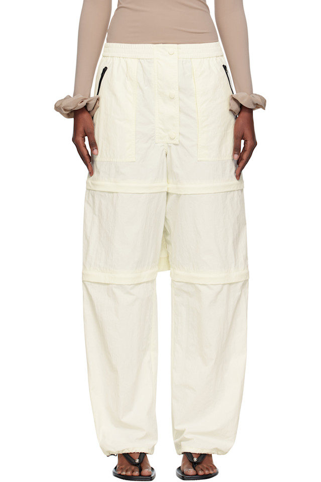 Pushbutton Брюки Off-White, отстегивающиеся в трех направлениях
Pushbutton Брюки Off-White, отстегивающиеся в трех направлениях