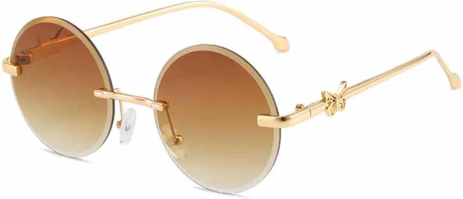 Винтажные круглые солнцезащитные очки без оправы для мужчин и женщин, модный тренд, металлическая оправа, дорожные солнцезащитные очки с защитой от УФ-излучения UV400 TKKTLLT, Gold Gradient Tea
Винтажные круглые солнцезащитные очки без оправы для мужчин и женщин, модный тренд, металлическая оправа, дорожные солнцезащитные очки с защитой от УФ-излучения UV400 TKKTLLT, Gold Gradient Tea