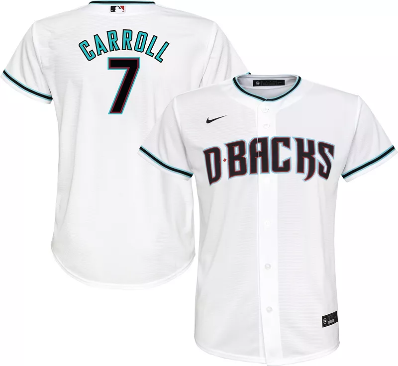 Nike Youth Arizona Diamondbacks Corbin Carroll #7 Белая крутая базовая майка
Nike Youth Arizona Diamondbacks Corbin Carroll #7 Белая крутая базовая майка