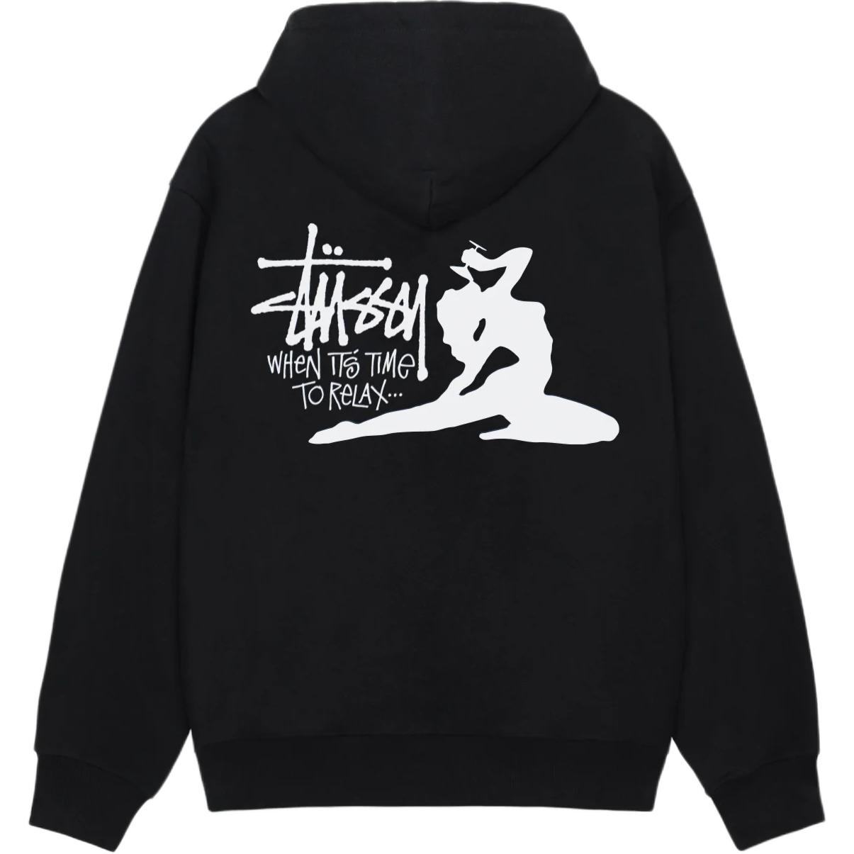 Расслабленный худи Stussy, черный
Расслабленный худи Stussy, черный