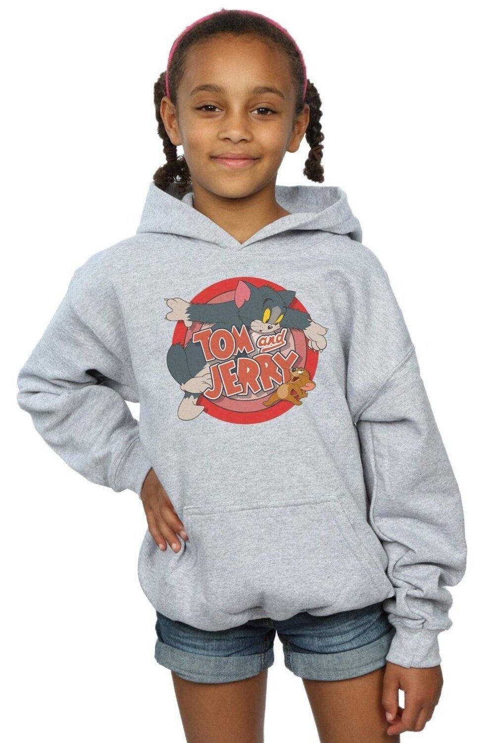 Классическая толстовка с капюшоном Tom & Jerry, серый 
Классическая толстовка с капюшоном Tom & Jerry, серый