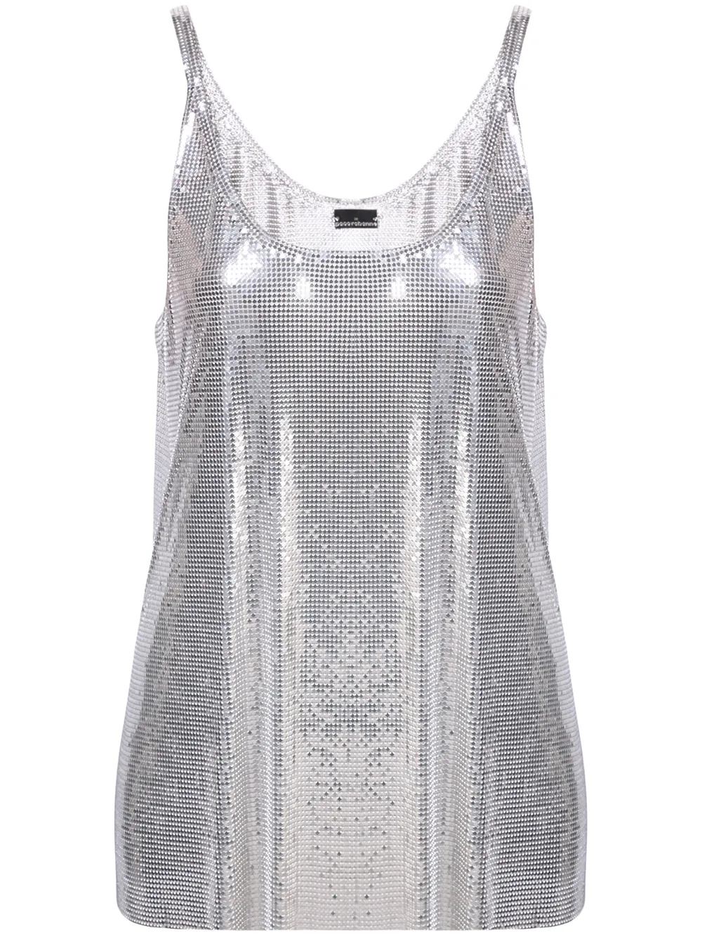 Сетчатый топ с эффектом металлик Rabanne, серебяный
Сетчатый топ с эффектом металлик Rabanne, серебяный