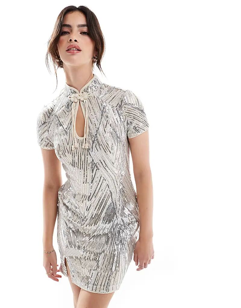 Мини-платье цвета мандарина с пайетками из серебристого декора Superdry
Мини-платье цвета мандарина с пайетками из серебристого декора Superdry