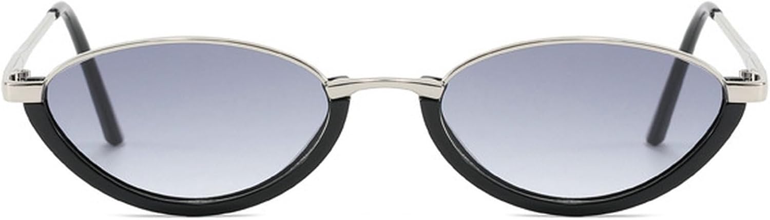 Маленькие овальные солнцезащитные очки для женщин и мужчин в стиле ретро, металлические, «кошачий глаз», винтажные, ретро, модные солнцезащитные очки 90-х mincl, Black Gray
Маленькие овальные солнцезащитные очки для женщин и мужчин в стиле ретро, металлические, «кошачий глаз», винтажные, ретро, модные солнцезащитные очки 90-х mincl, Black Gray
