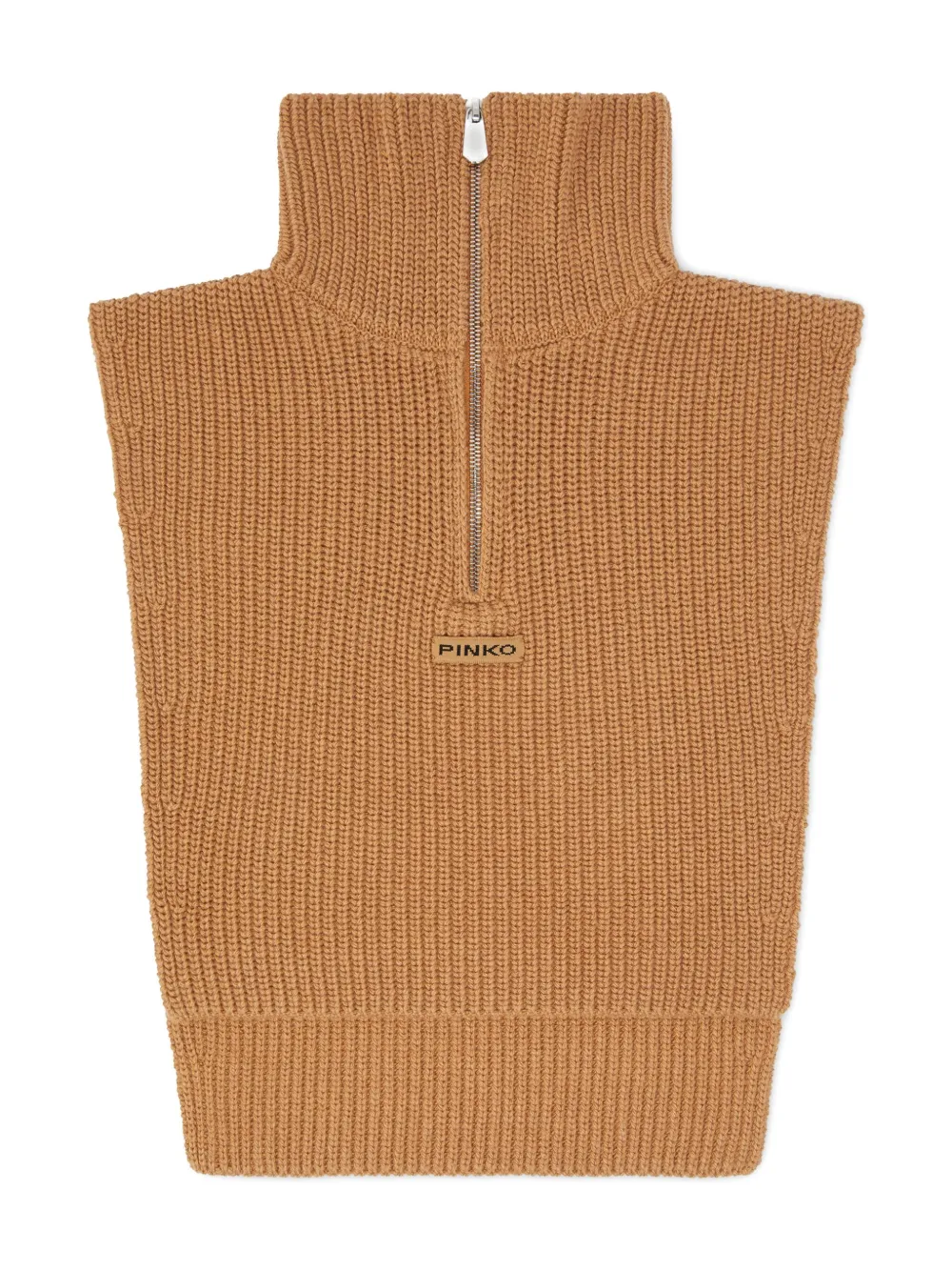 Манишка в рубчик с воротником на молнии Pinko, коричневый
Манишка в рубчик с воротником на молнии Pinko, коричневый