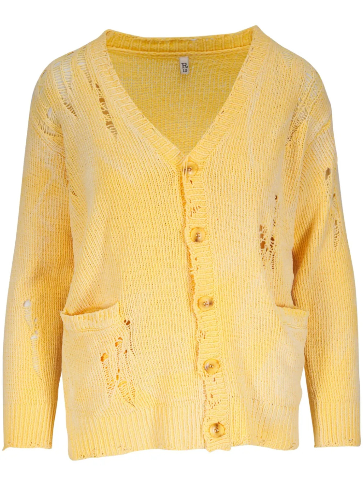 Кардиган R13 с потертостями, желтый
Кардиган R13 с потертостями, желтый