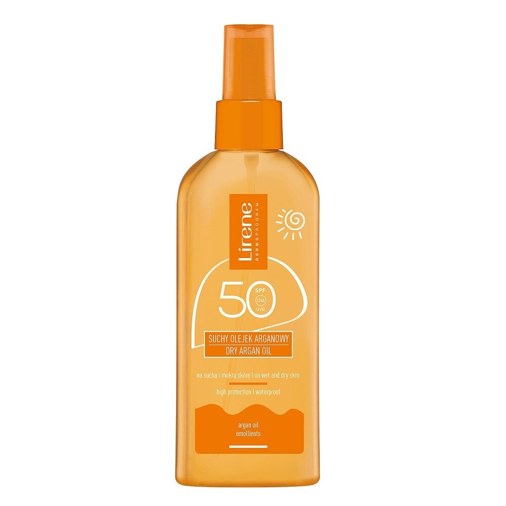 Сухое на солнце аргановое масло SPF50 150мл Lirene 
Сухое на солнце аргановое масло SPF50 150мл Lirene