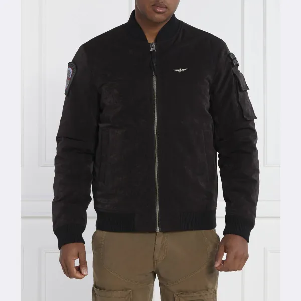 Бомбер стандартного кроя Aeronautica Militare, черный
Бомбер стандартного кроя Aeronautica Militare, черный