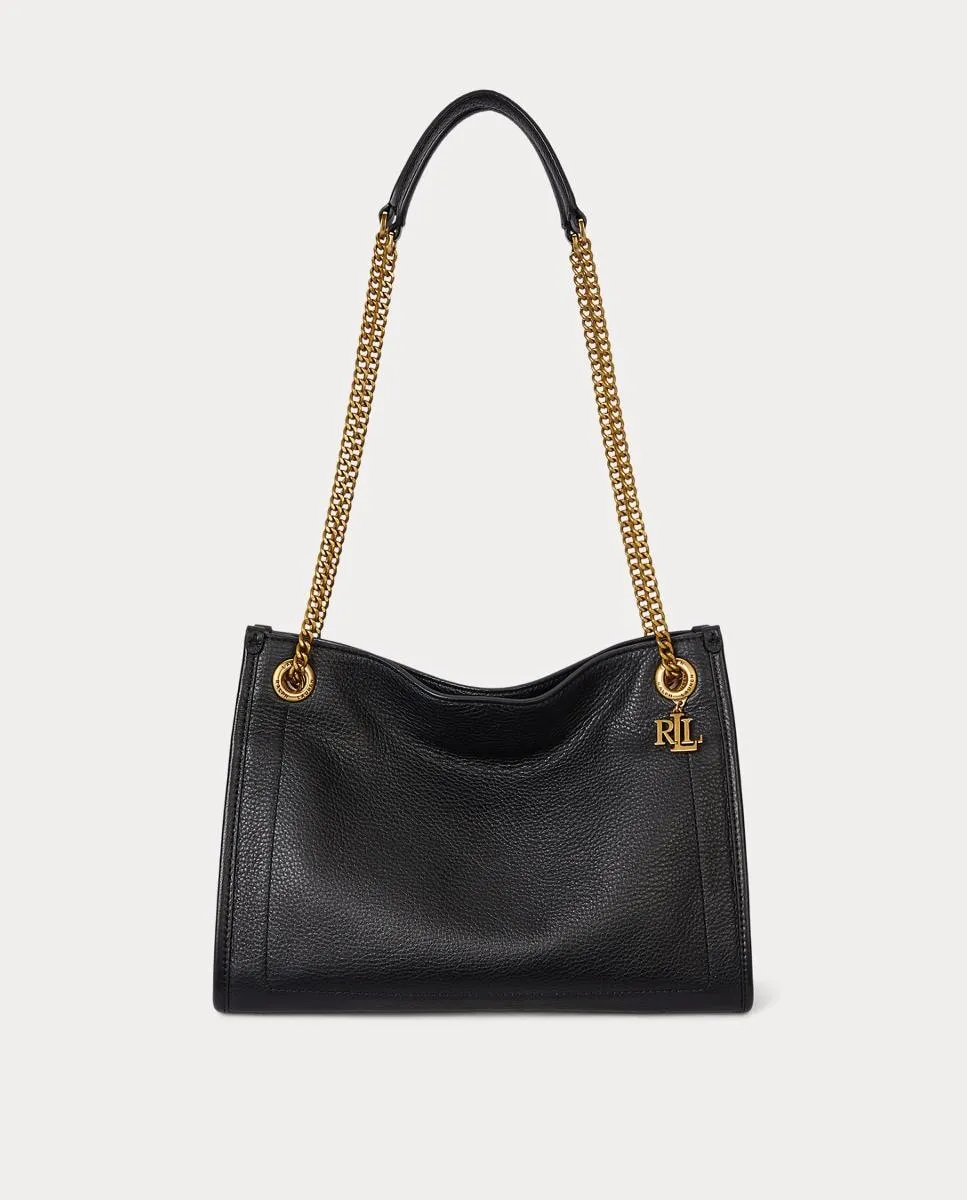 Средняя кожаная сумка-тоут Bradley Lauren Ralph Lauren, черный
Средняя кожаная сумка-тоут Bradley Lauren Ralph Lauren, черный
