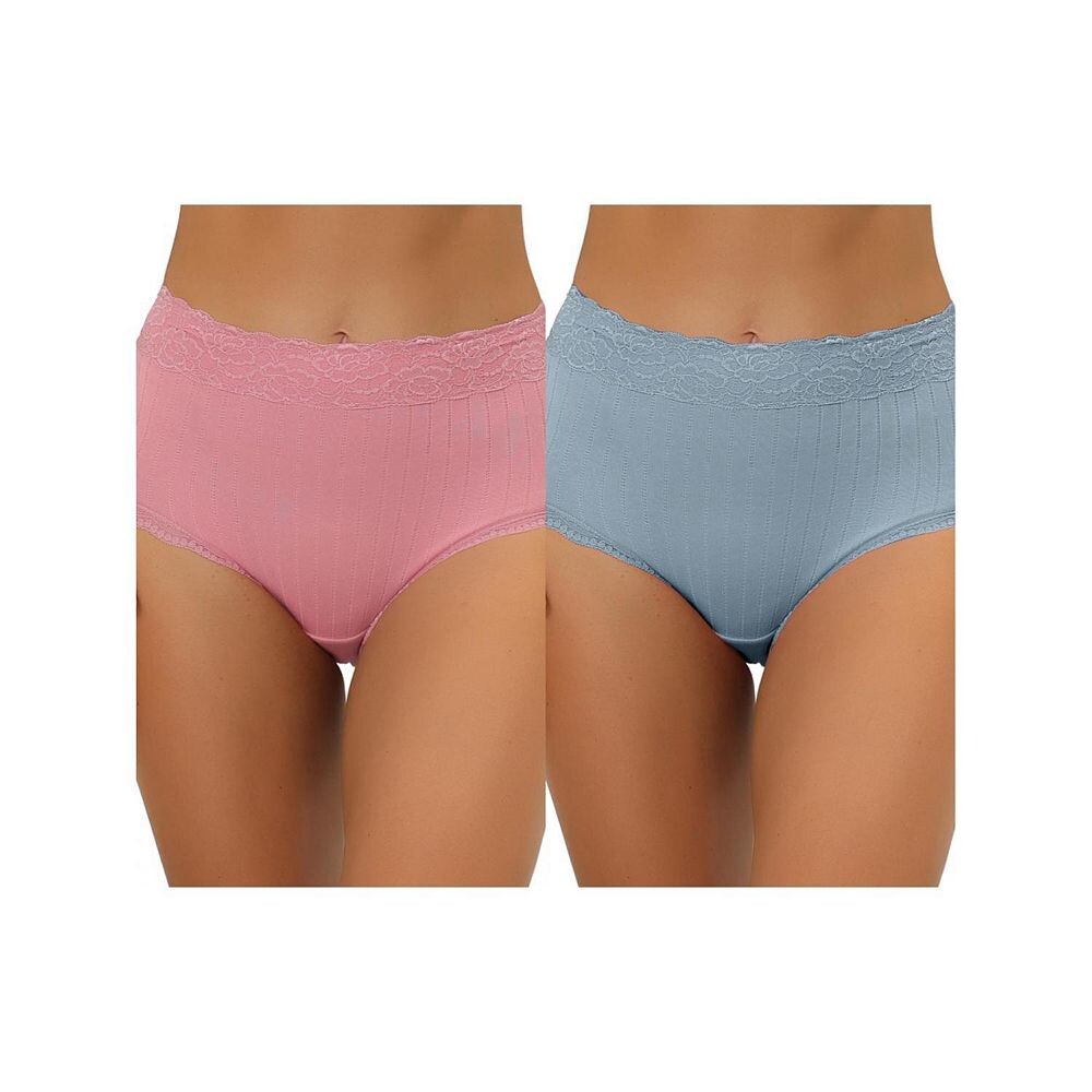 2 упаковки женского нижнего белья с высокой талией, удобные трусики в рубчик с кружевной отделкой, разноцветные ALLEGRA K, цвет Pink Light Blue
2 упаковки женского нижнего белья с высокой талией, удобные трусики в рубчик с кружевной отделкой, разноцветные ALLEGRA K, цвет Pink Light Blue