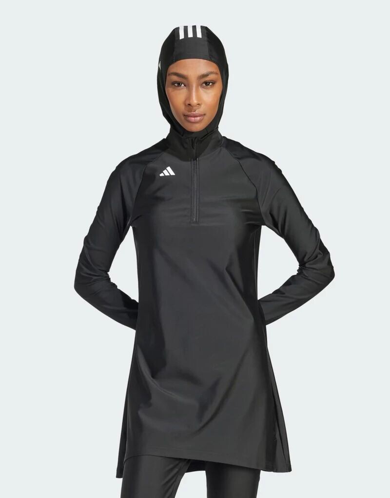 Черная плавка с длинными рукавами и полосками 3,5 adidas Performance
Черная плавка с длинными рукавами и полосками 3,5 adidas Performance