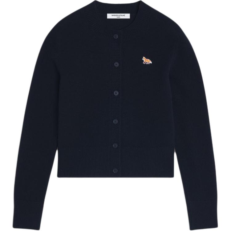 Шерстяной кардиган с вышитой нашивкой в виде лисички Maison Kitsune, черный
Шерстяной кардиган с вышитой нашивкой в виде лисички Maison Kitsune, черный